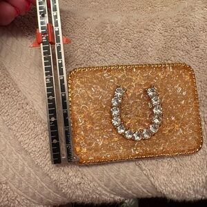 Gold and Silver Horseshoe Belt Buckle